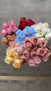 (9 Kuntum Besar) Bunga Mawar Artificial Rose 9 Kuntum