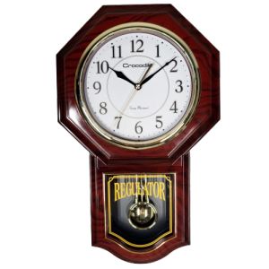 100% ORIGINAL CROCODILE Melody Pendulum Striking Analogue Wall Clock (Jam Dinding Berbunyi) CPS6119
