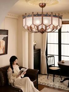 DGY | Chinese and French Retro Enamel Colored Luxury Living Room Chandelier