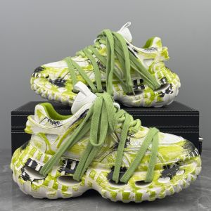 Vintage Dad Sneakers Mens Winter New Style Ultra-Thick Bottom Heightening Sports Shoes Original Design Graffiti Trend Shoes