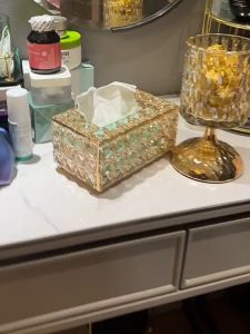 Feyhlong กล่องทิชชู่ กล่องใส่ทิชชู่ กล่องทิชชู่งานคริสตัล กล่องกระดาษทิชชู่ คริสตัล สินค้าไม่มีตำหนิ งานพรีเมียม