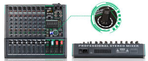Depusheng PA8 Built-in 99 Reverb Professional MP3 Effect 8 Channel Digital Audio Mixer  Computer Input