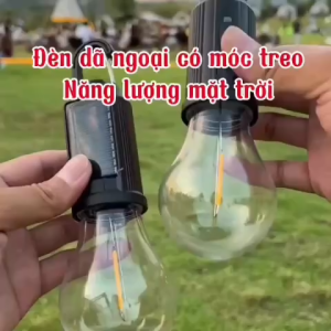 Đèn Pin Cắm Trại Năng Lượng Mặt Trời A01 – Sạc Type-C Ánh Sáng Vàng Ấm Dịu Có Móc Treo Tiện Dụng