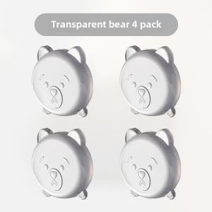 Transparent Silicone Door Handle Collision Pad Mute Invisible Furniture Screen Protector Household Trapping Paste Door Stop Door Block Crash Pad Wall