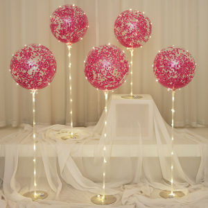 Romantic Creative Proposal Birthday Scene Glowing Balloon Light Post Table Floating Net Pop Bubble Ball Balloon Latex Balloon