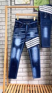 quần jean nam DSQ khuyết tật xanh rách vẩy sơn đẹp cá tính nhiều mẫu mới hotchất jean dày mềm co giãn chuẩn shop
