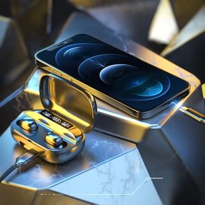 หูฟัง TWS หูฟังบลูทูธ ชุดหูฟังไร้สาย หูฟัง Bluetooth V5.2 พร้อมไมโครโฟน 9D ชุดหูฟังลดเสียงรบกวนพร้อมจอแสดงผล LED หูฟังกีฬากันน้ำ หูฟังเล่นเกมควบคุมการสัมผัส TWS Earphone Bluetooth Earbuds Wireless Headset