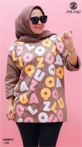 KAOS ZOLAQU TERBARU 2024 BAJU WANITA LENGAN PANJANG ATASAN JUMBO OVERSIZE OFFICIAL STORE AGEN RESMI
