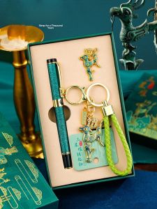 Black Neutral Pen Gift Box Set Sichuan Museum Creative Cultural Goods Metal Keychain Brooch Pin Badge Decorations Business Supplies