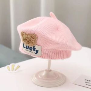 Mũ Trùm Đầu Len Dễ Thương Cho Bé Trai Và Bé Gái Mũ Trùm Đầu Hình Gấu Mũ Trùm Đầu Beret Phong Cách Hàn Quốc Mùa Thu Đông Cho Trẻ Sơ Sinh