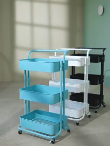 Kệ sắt spa xe đẩy spa kệ để đồ bỉm sữa bằng sắt chắc chắn đủ màu