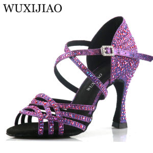 Wuxi Women's Purple Latin Dance Shoes: New Designs & Comfort