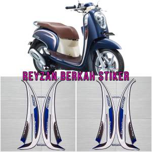 STIKER STRIPING LIS LES BODY HONDA SCOOPY STYLISH 2013 2014 STANDAR