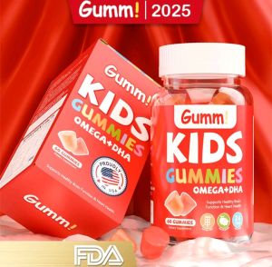 GUMM Kids Gummies Omega +DHA Kids support  Healthy Brain  Function  Vitamins for Kids