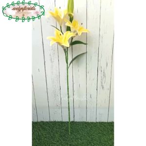 Bunga Artificial Bunga Hias Lily Kuning Pajangan Sudut Ruang Aesthetic