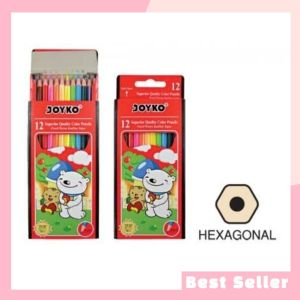 Pensil Warna Joyko CP-12PB Panjang/Pendek 12 Warna Hexagonal