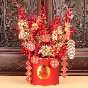 5 Sets Blessing Tags Decoration Pendant Housewarming Blessing Festival Tag Hanging Tag Ornament CNY Decroations