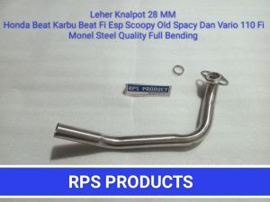 Leher Knalpot 28 MM Honda BEAT KARBU BEAT FI ESP SCOOPY SPACY VARIO 110  Monel Steel Quality Full Bending