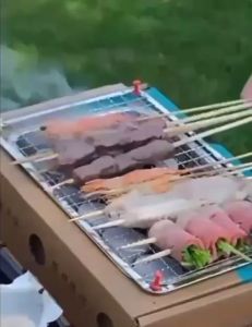 【CAMPINGGO】Disposable BBQ Grill Set Charcoal Disposable Instant Eco Friendly Biodegradable For Picnic Camping 一次性烧烤炉