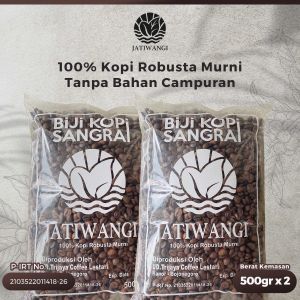 KOPI ROBUSTA SANGRAI JATIWANGI 1kg - Roast Beans Robusta Coffee - Cocok untuk Warung Kopi & Bahan Espresso Coffee atau Kopi Susu Kekinian