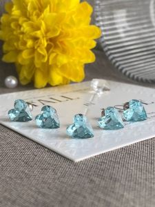 Dongzhou Ear Studs Super Flash Various Styles Medical Implant Grade Hypoallergenic Titanium Steel Trendy High Earrings/Pair