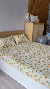 Bộ ga gối trần bông xơ đậu nành thấm hút mồ hôi dày dặn tháng mát ga gối trần bông đũi cottong kèm 2 vỏ gối đủ kích thước