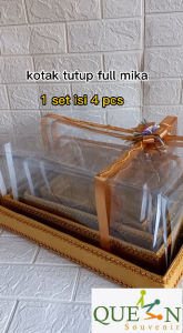 souvenir kotak hantaran seserahan pernikahan. lamaran box parcel mika satu set isi4 pake tutup