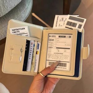 Korean Style Multi-Functional Leather Passport Holder Travel Document Card Bag Multi-Slot Travel Document Book New Model