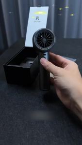 【Ready Stock】High-speed Adjustable Handheld Jet Fan Bladeless Portable Mini Turbo Fan Rechargeable 100 Gear Portable