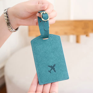Fashionable new PU luggage tag boarding pass for overseas travel luggage tag anti-loss name card luggage tag