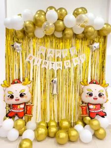 (Tặng Bơm keo) Combo Set Trang Trí Sinh Nhật Thôi Nôi Cho Bé Trai Bé Gái Tuổi Rồng Phụ Kiện Chụp Ảnh