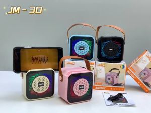 JMAX ลำโพงบลูทูธ พร้อมไฟ RGB รุ่น JM-3D เสียงดี พร้อมสายหิ้ว  วางมือถือได้ ขนาดพกพา