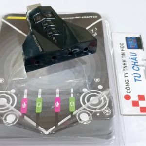 USB âm thanh / USB Sound Adapter Virtual 7.1 (Dạng phi thuyền 2 lổ âm thanh - 2 lổ Míc)