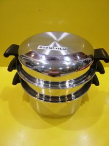 Bộ nồi hấp inox Mỹ (hàng nội địa Nhật) size 27cm cao 12-25cm (mã 1028) Dùng được bếp từ