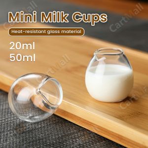 Mini Milk Cups Small Milk Cups Espresso Cups Small Size Glass 20ml 50ml