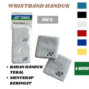 Wristband Olahraga / Hand Band Sport Isi 2 Bahan Handuk Tebal