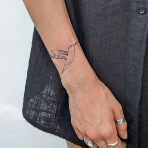 GATTOO Hummingbird Innovative Technology No-glue Chinese Painting Arm Long-lasting Tattoo Sticker Permanent Makeup Tools