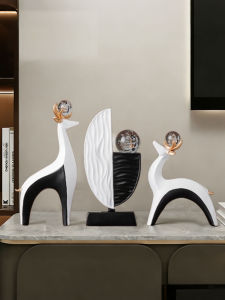 Feng Shui Lucky Deer Figurines Pair Home & Office Decor