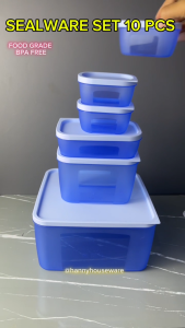 FOOD KONTAINER  ISI 10 PCS VARIAN 8 UKURAN FOOD KONTAINER TERBARU SET TOPLES MULTIFUNGSI Set Sealware 10 Pcs Wadah Makan Serbaguna