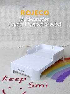 ROJECO Multifunction Feeder Elevated Bracket Pet Single and Double Bowl Food Dispenser Adjustable Height Size For Cat Dog Feeder