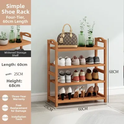 Simple Economic Bamboo Wood Shoe Rack