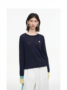 Fall Innerwear Contrast Color T-Shirt