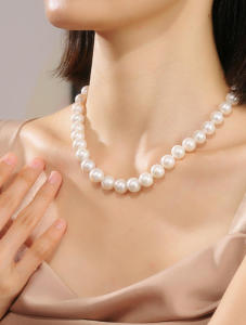 ZHOU LIU FU 周六福 S925 Silver Edison Pearl Necklace Freshwater Pearl Necklace 10-11.5mm Pearl Necklace for Women 42CM X0513493