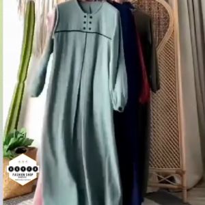 Gamis Crinkle Airflow Premium Simpel Elegan Halus Adem Lembut