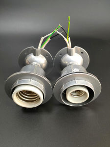 High Temperature Resistant Ceramic Lamp Holder E27E40 Press Cast Aluminum Lamp Head Accessory Self Regulating Bulb Socket