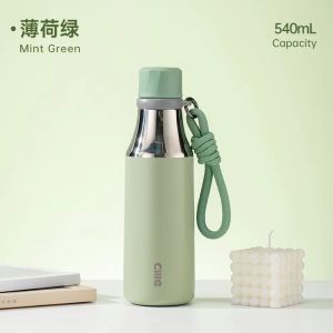 Portable Insulated Water Bottle 540ml Bowling Design Stainless Steel 316 Student Water Flask Women High Aesthetic Value