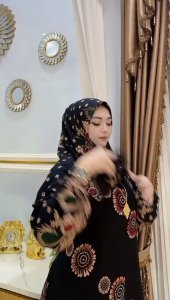 Gamis Wanita Storjoan Free Hijab Bervariasi – Pakaian Rayon Twill All Size LD 115–120 Busui & Mayung