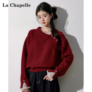 La Chapelle | Quần Áo Knitwear Vintage Mềm Với Ren & Nơ