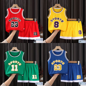เสื้อบาสเก็ตบอลเด็ก ชุดกีฬาเด็ก แฟชั่นฤดูร้อน SIZE 80-120cm QY09