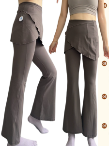 High Waist Yoga Dance Pants Bell Bottom Fitness Sports Leggings Breathable Moisture Wicking Quick Dry Ultra Stretchy Slimming